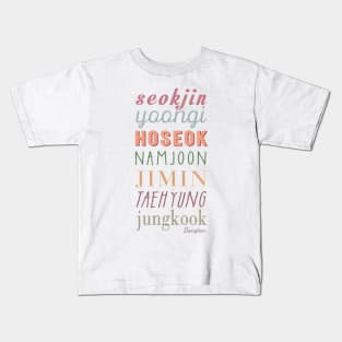 Bangtan names Kids T-Shirt